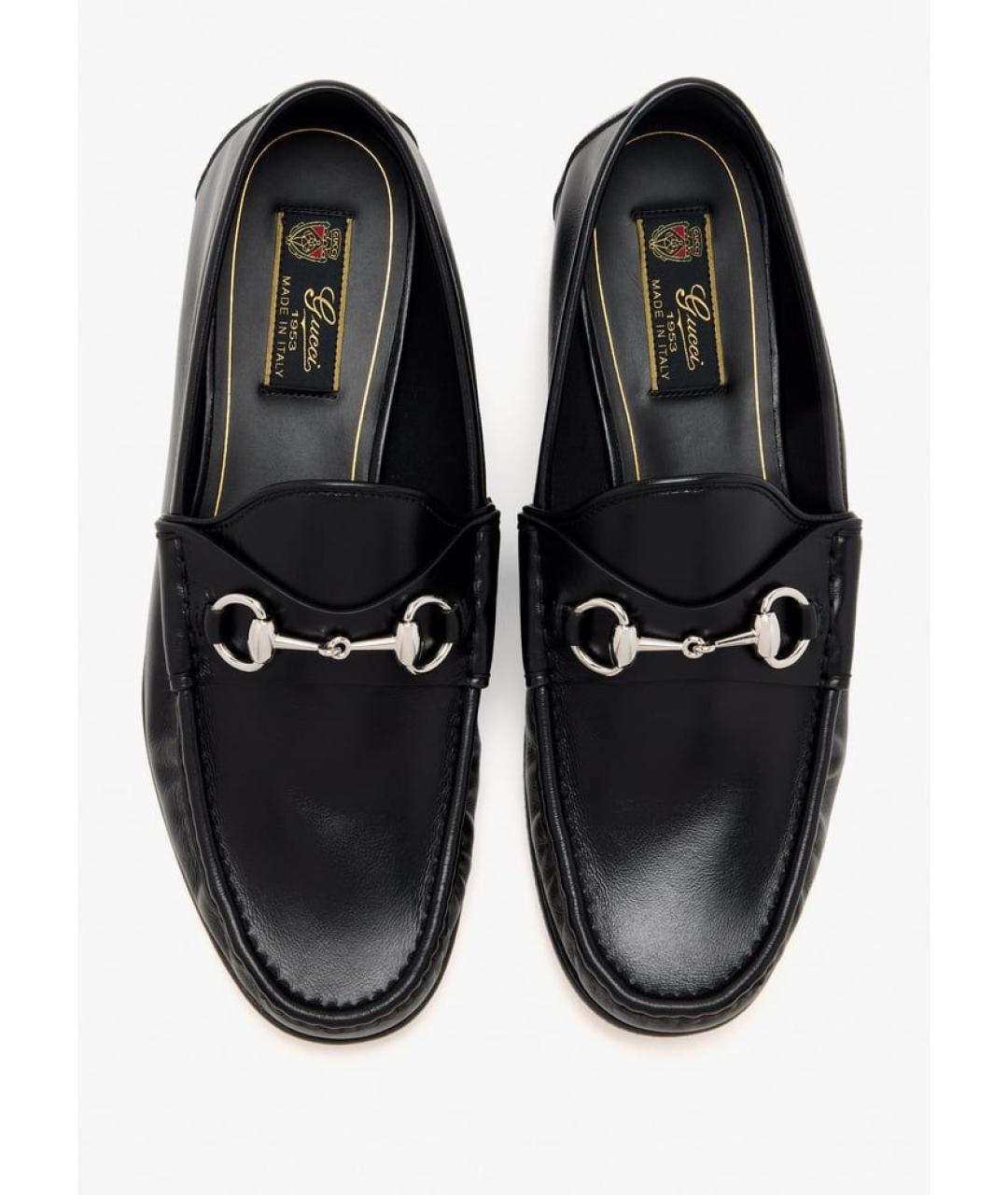GUCCI Черные кожаные лоферы, фото 4
