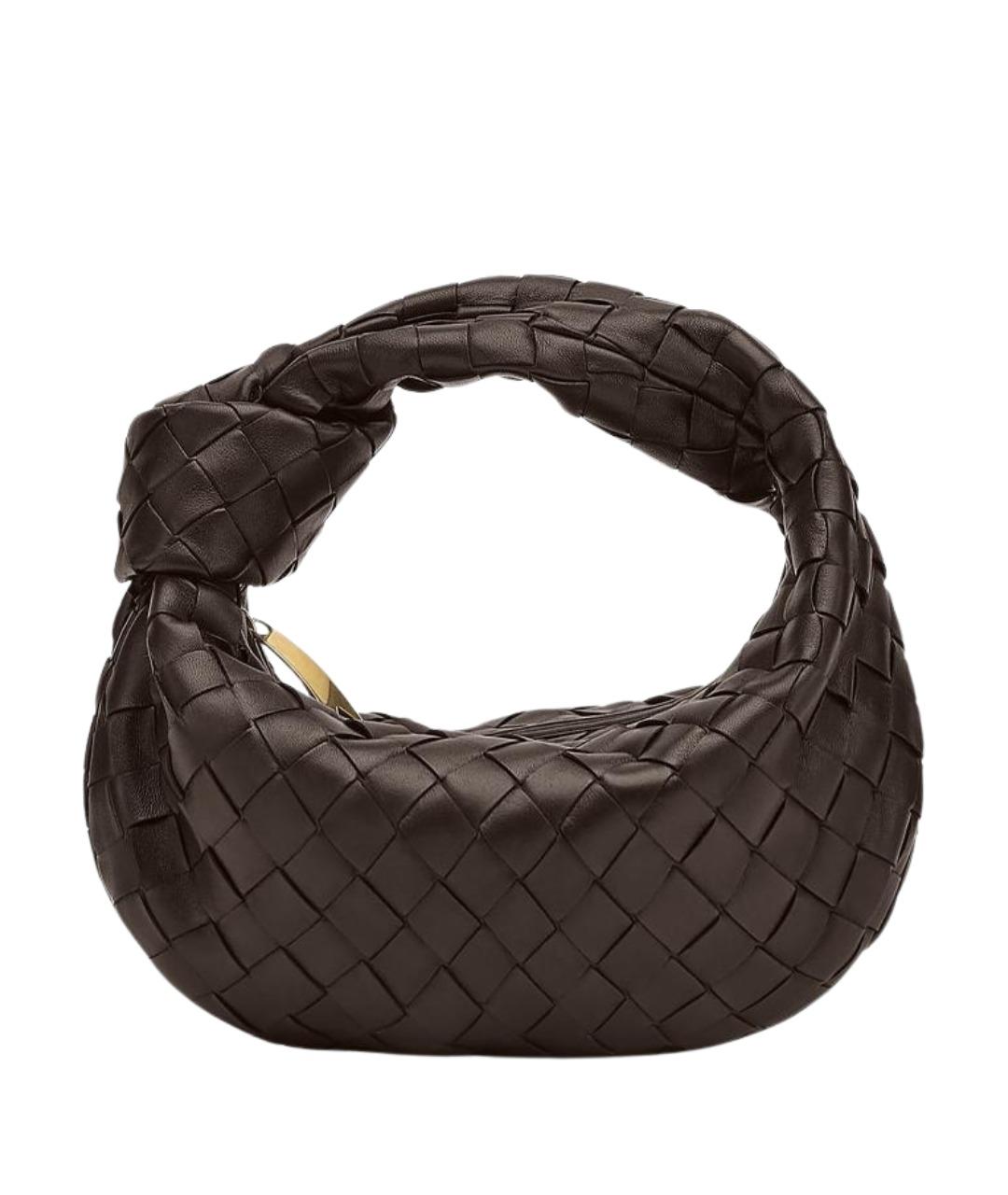 BOTTEGA VENETA Коричневая кожаная сумка с короткими ручками, фото 1