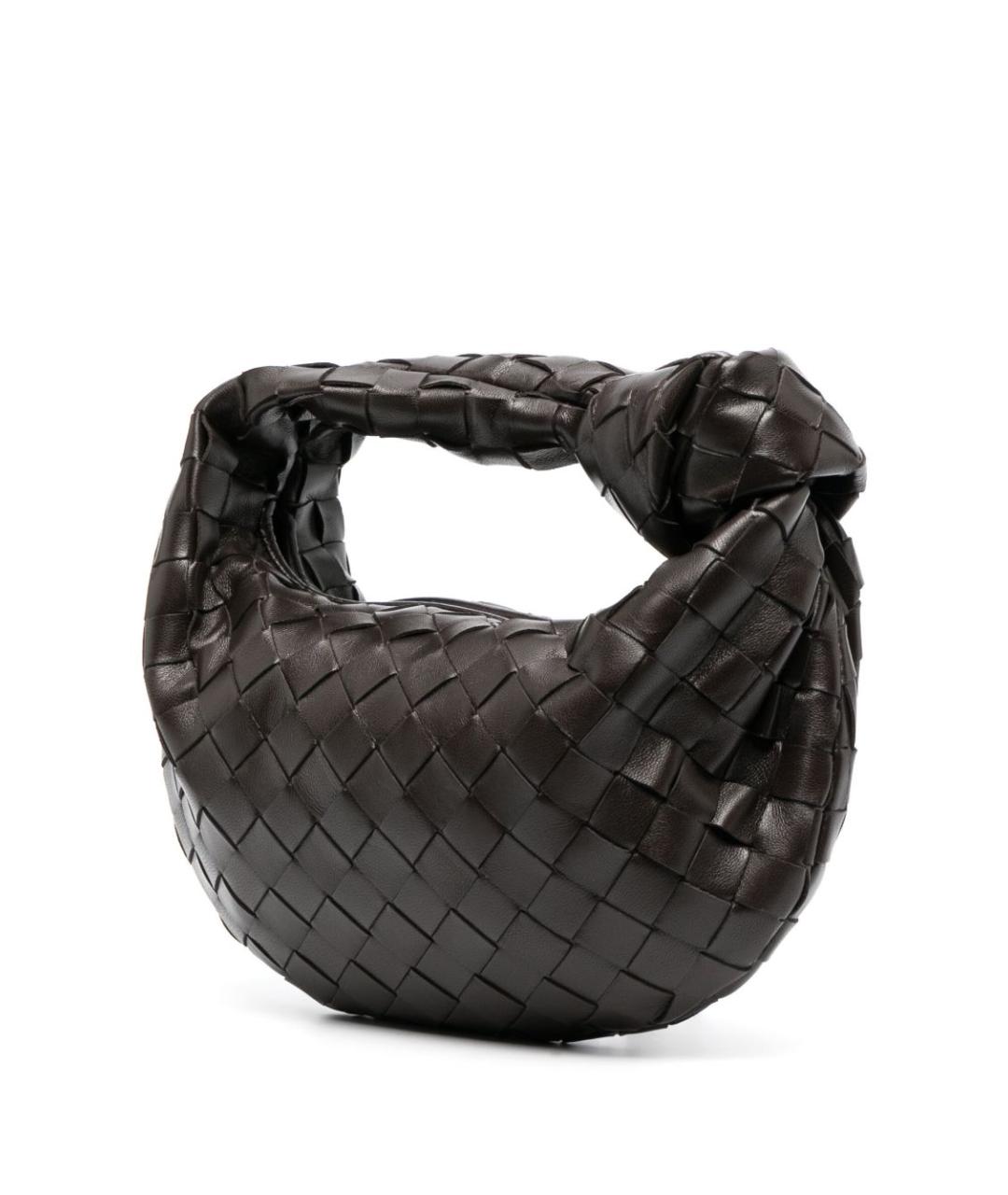 BOTTEGA VENETA Коричневая кожаная сумка с короткими ручками, фото 5