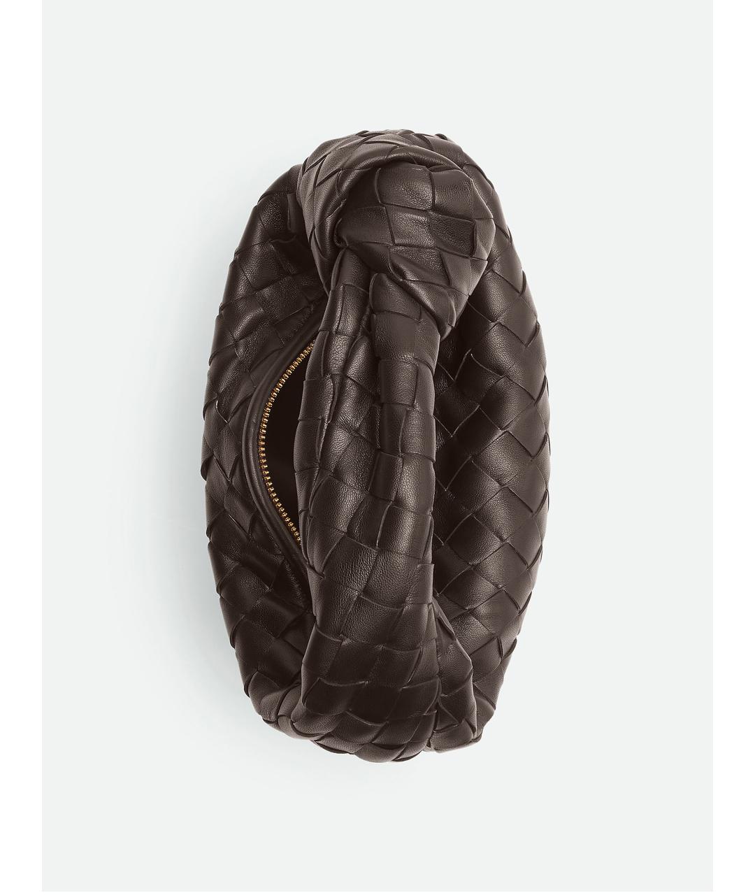 BOTTEGA VENETA Коричневая кожаная сумка с короткими ручками, фото 3