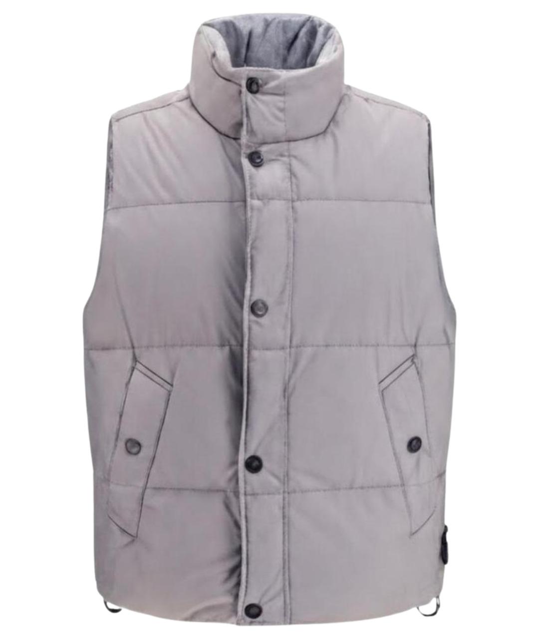 STONE ISLAND Серый нейлоновый жилет, фото 1