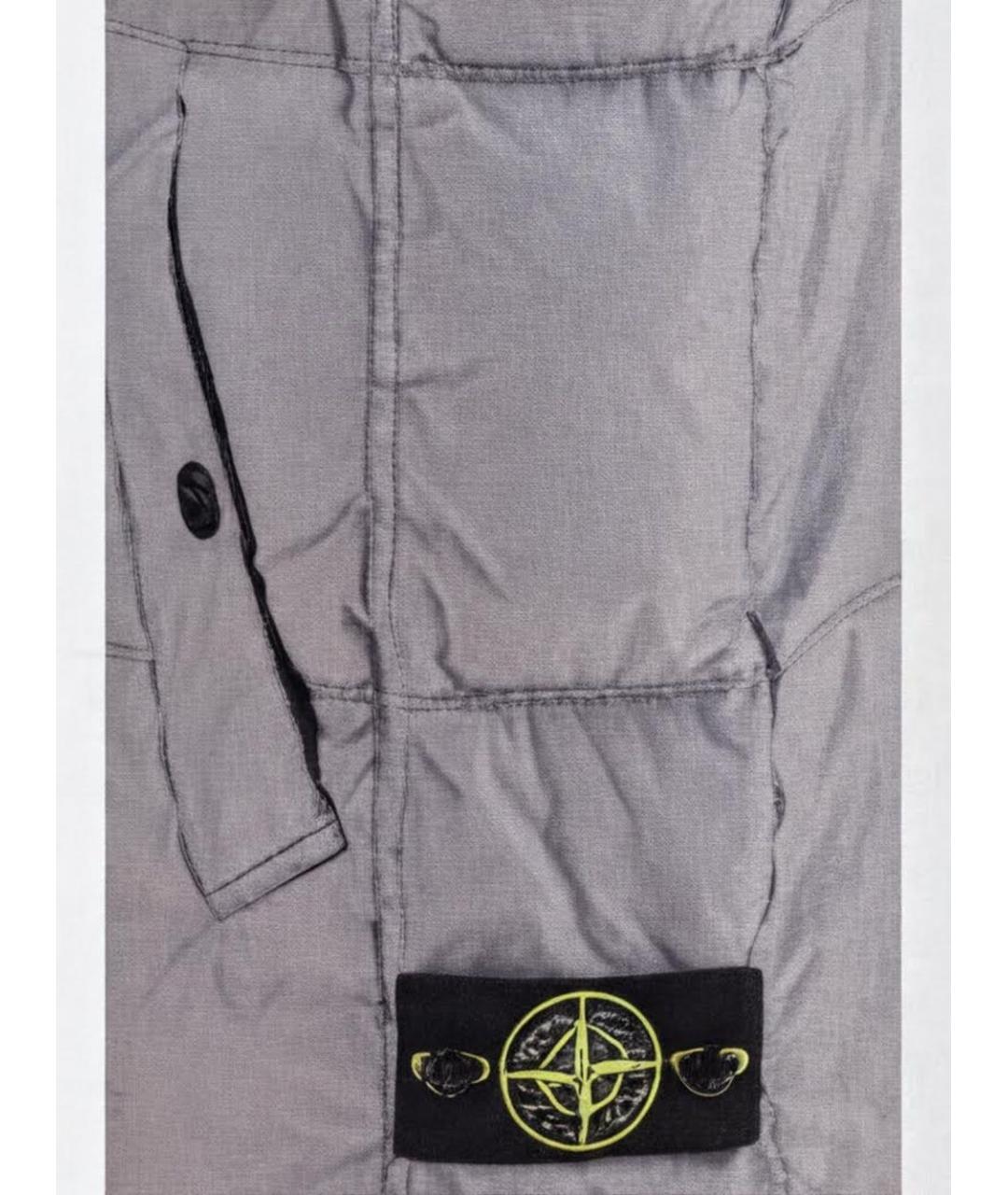 STONE ISLAND Серый нейлоновый жилет, фото 2