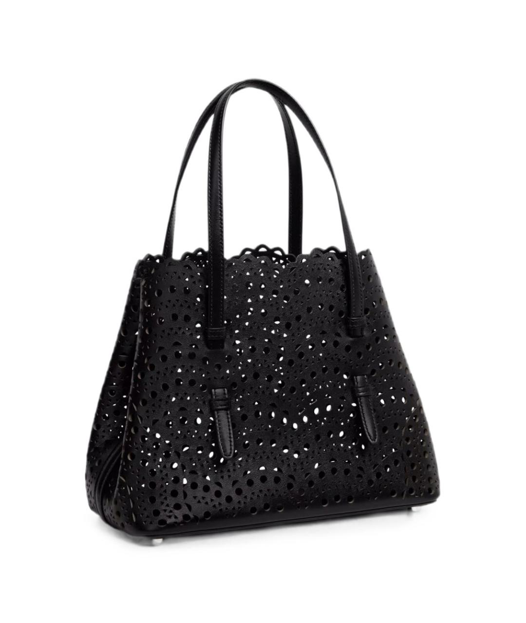 ALAIA Черная кожаная сумка через плечо, фото 3