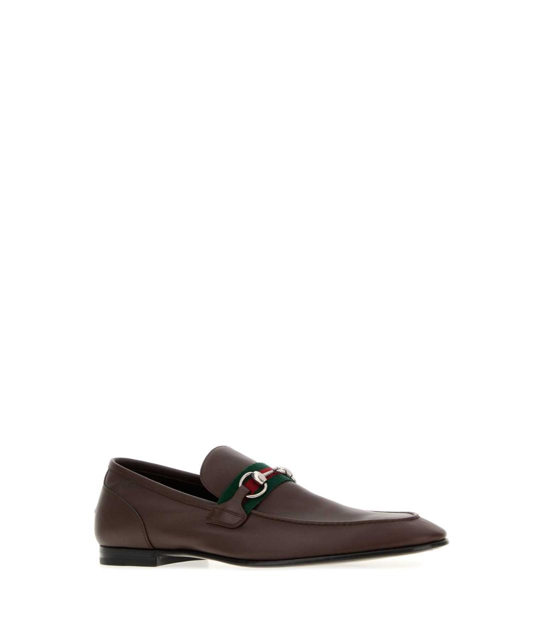 GUCCI Коричневые кожаные лоферы, фото 2