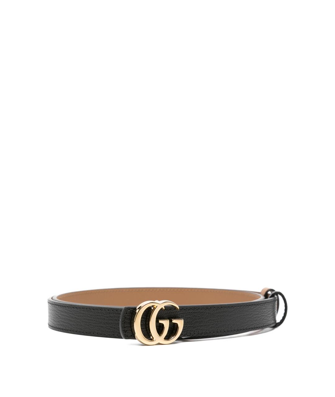 GUCCI Черный кожаный ремень, фото 1