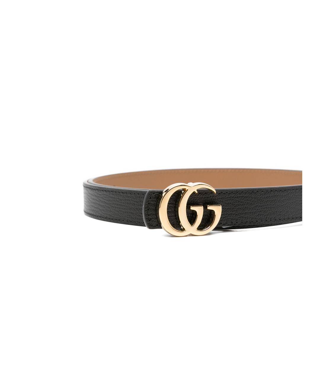 GUCCI Черный кожаный ремень, фото 3