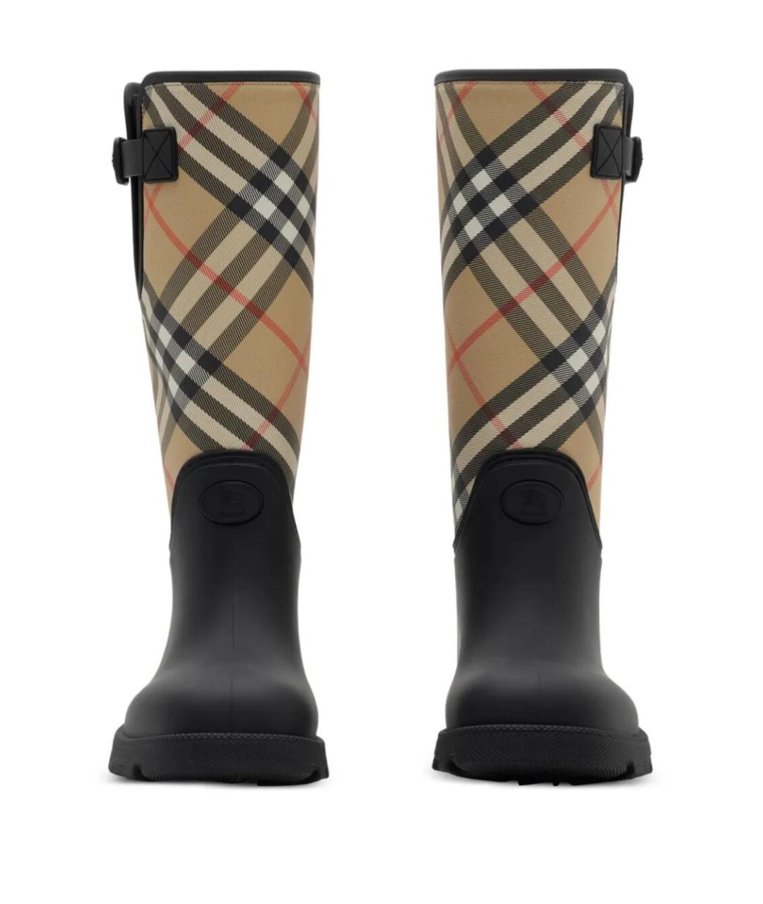 BURBERRY Черные резиновые сапоги, фото 2