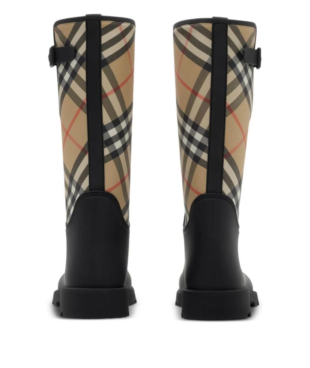BURBERRY Черные резиновые сапоги, фото 3