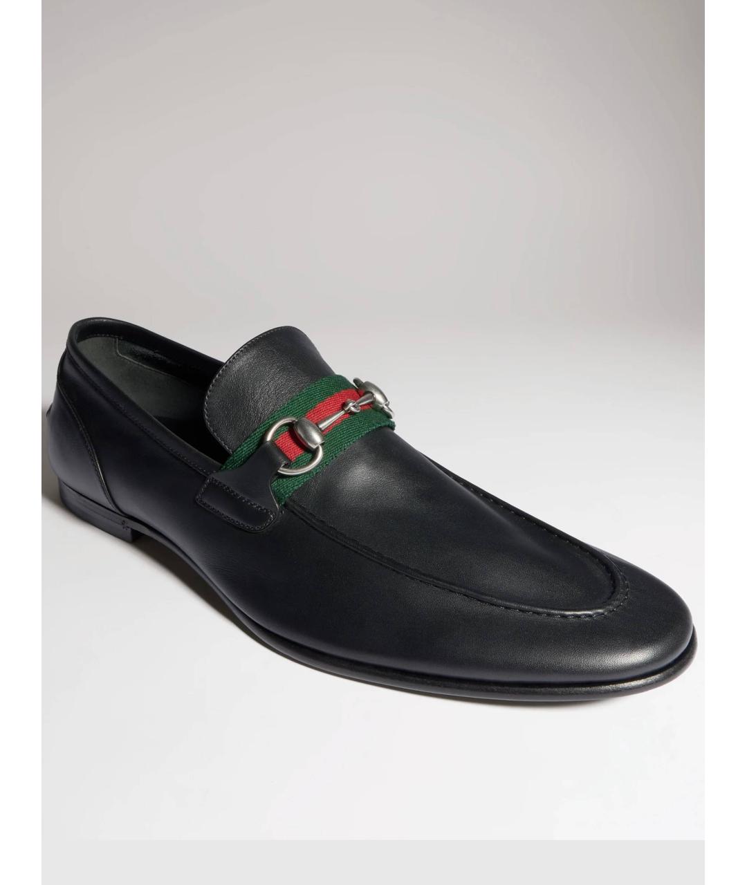 GUCCI Черные кожаные лоферы, фото 3