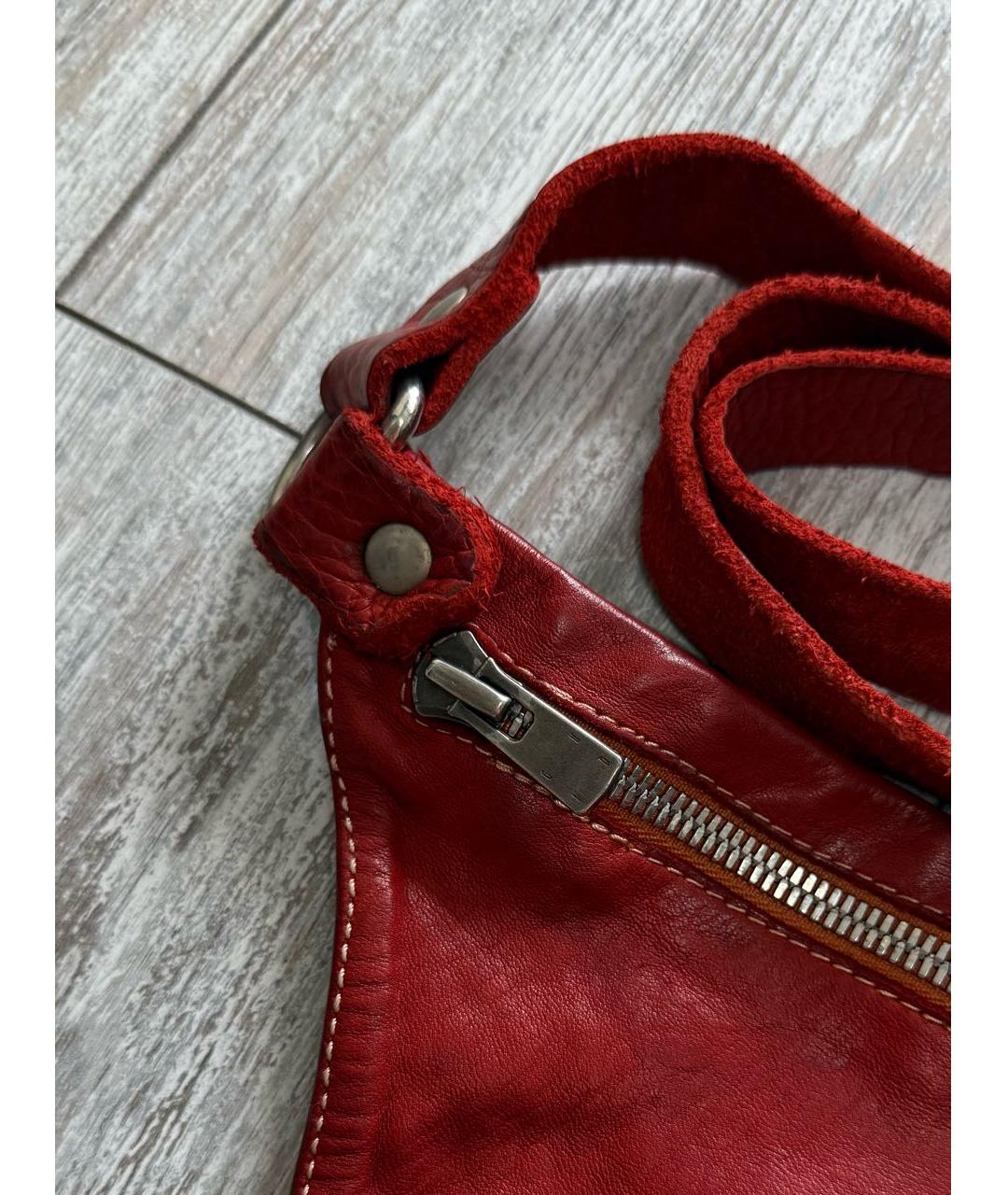 GUIDI Бордовая кожаная сумка через плечо, фото 2