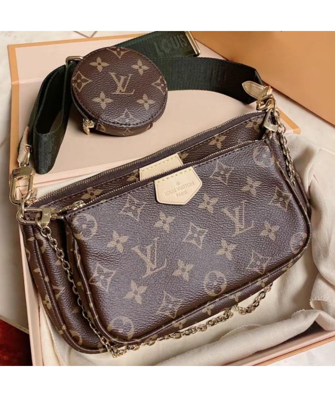 LOUIS VUITTON Коричневая сумка через плечо из канвы, фото 3