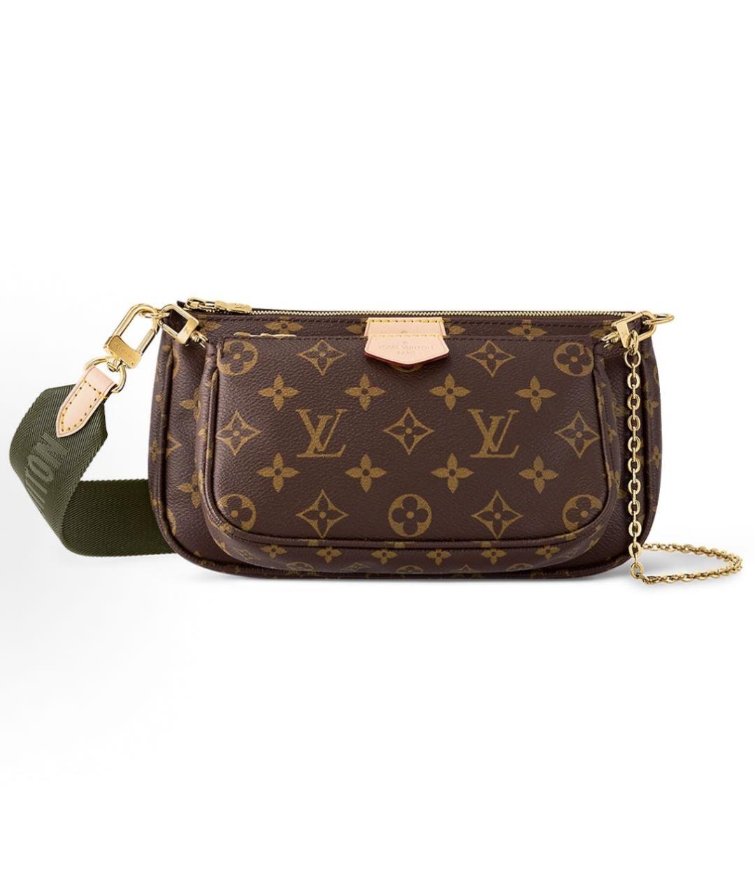 LOUIS VUITTON Коричневая сумка через плечо из канвы, фото 5