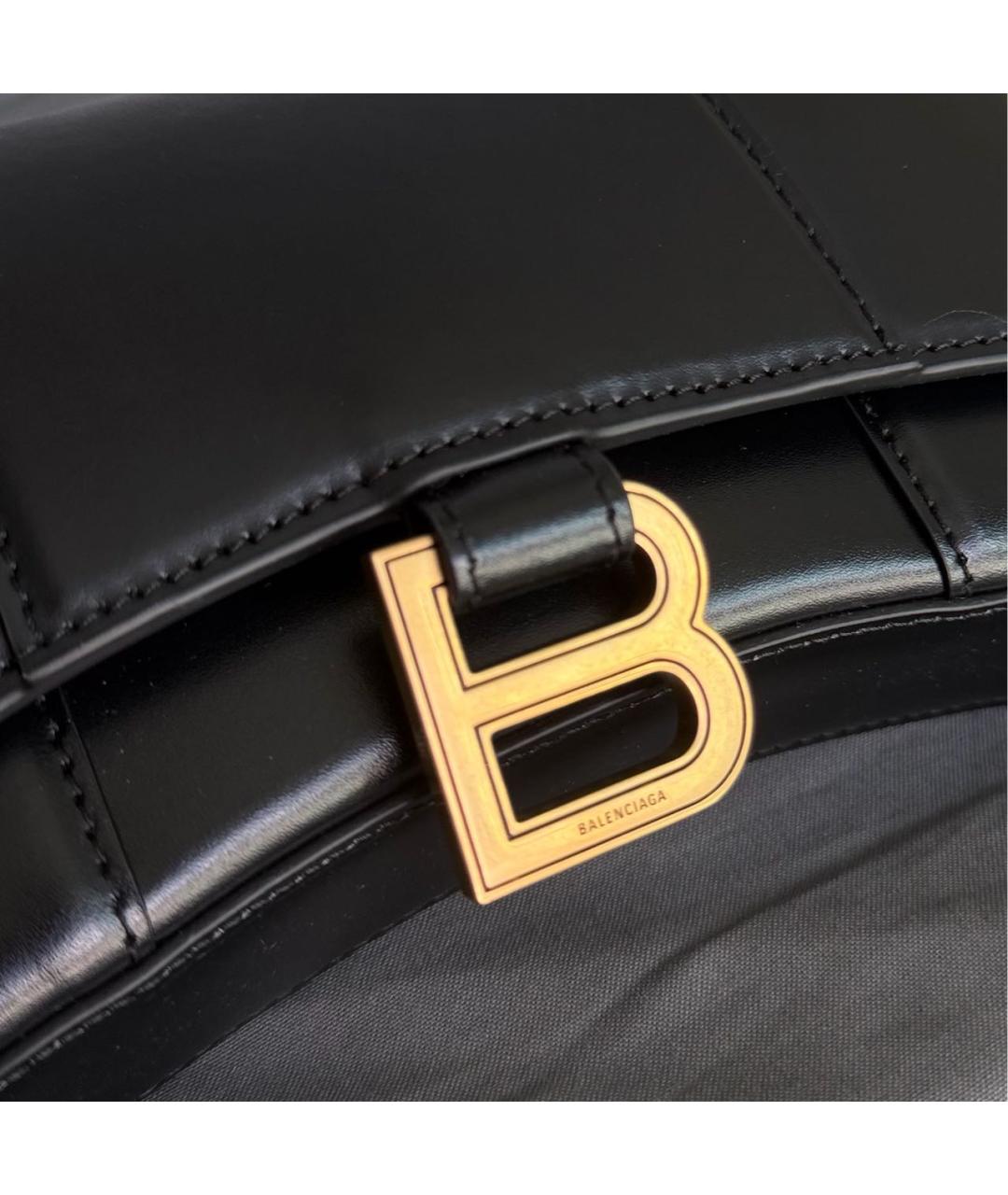 BALENCIAGA Черная кожаная сумка через плечо, фото 8