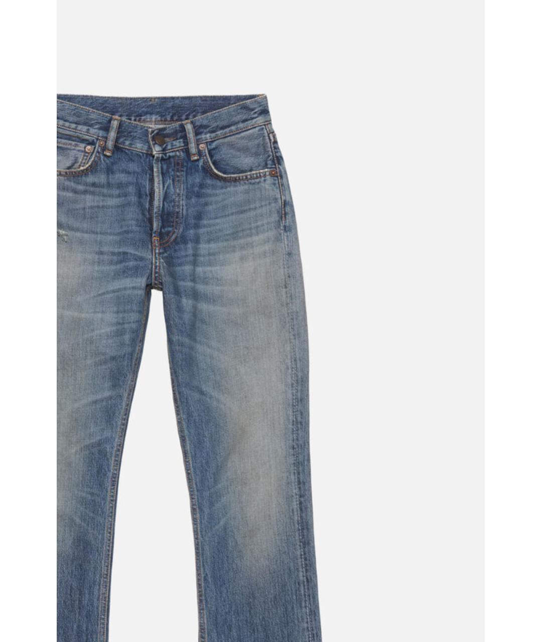 ACNE STUDIOS Синие хлопковые джинсы клеш, фото 2