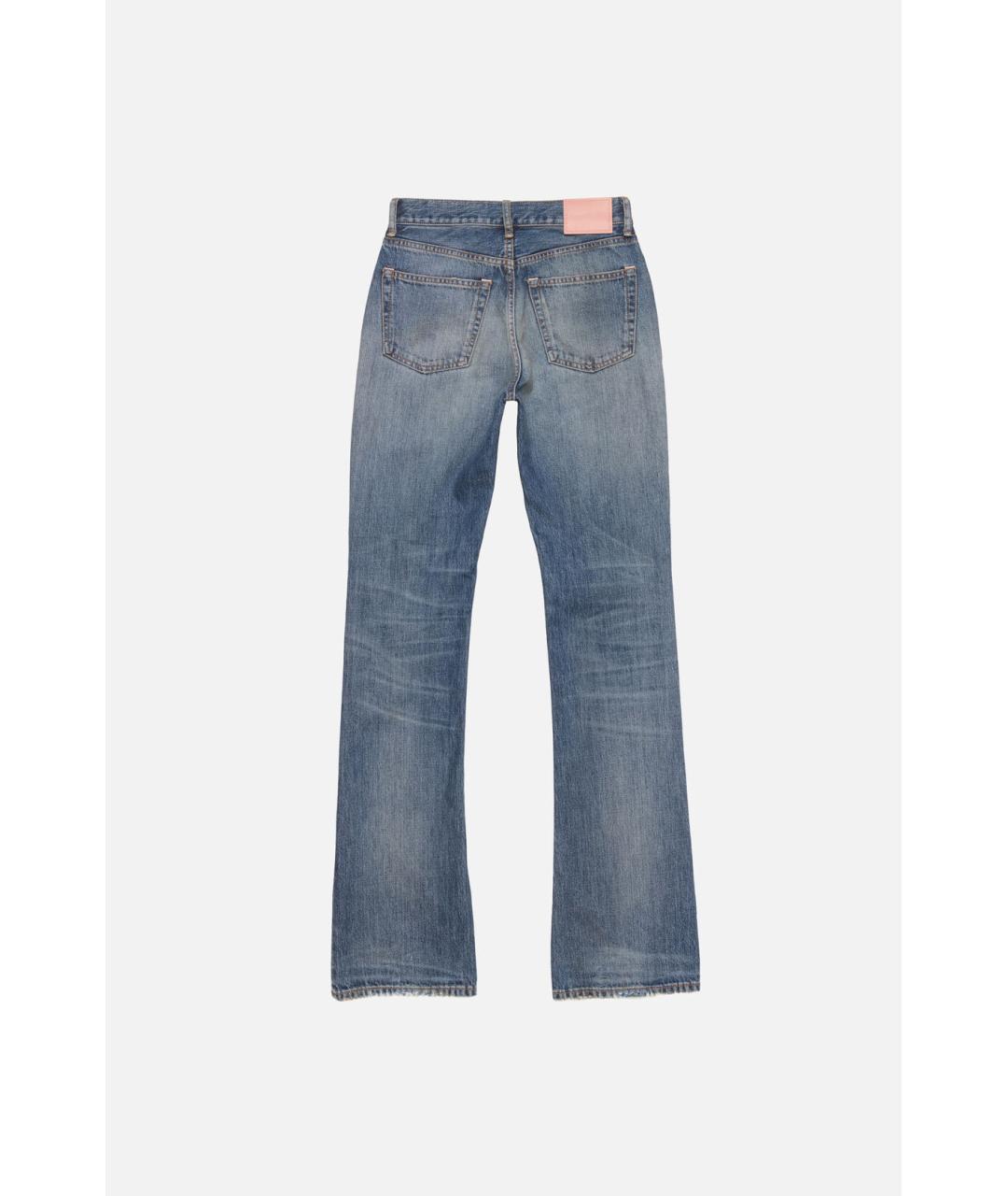 ACNE STUDIOS Синие хлопковые джинсы клеш, фото 3