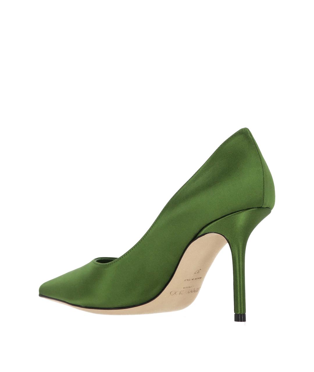 JIMMY CHOO Зеленые текстильные туфли, фото 3