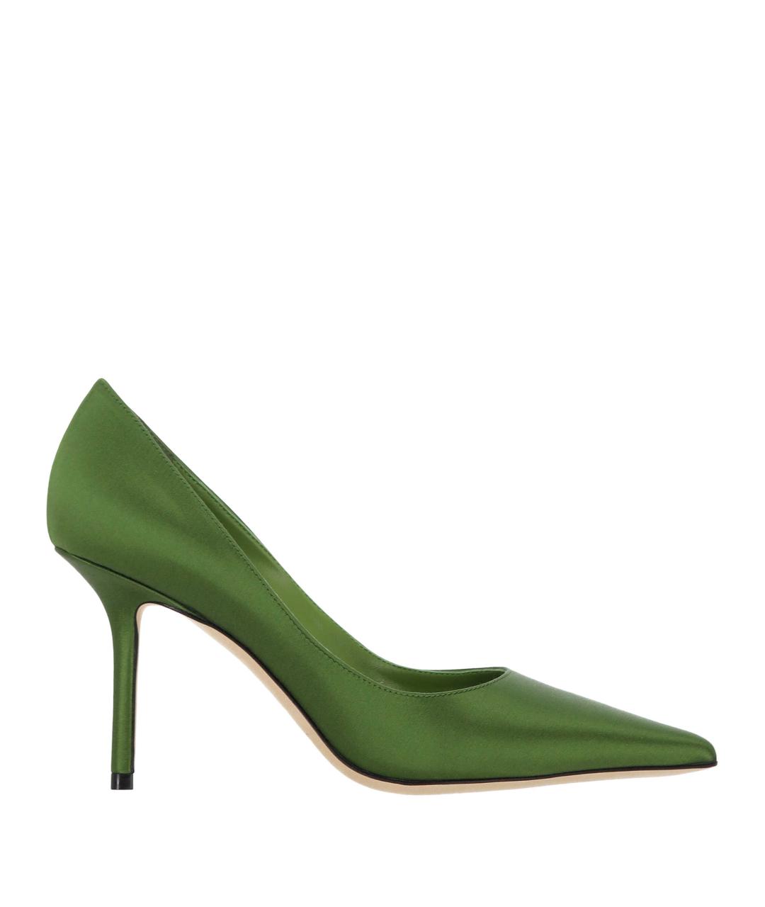JIMMY CHOO Зеленые текстильные туфли, фото 1