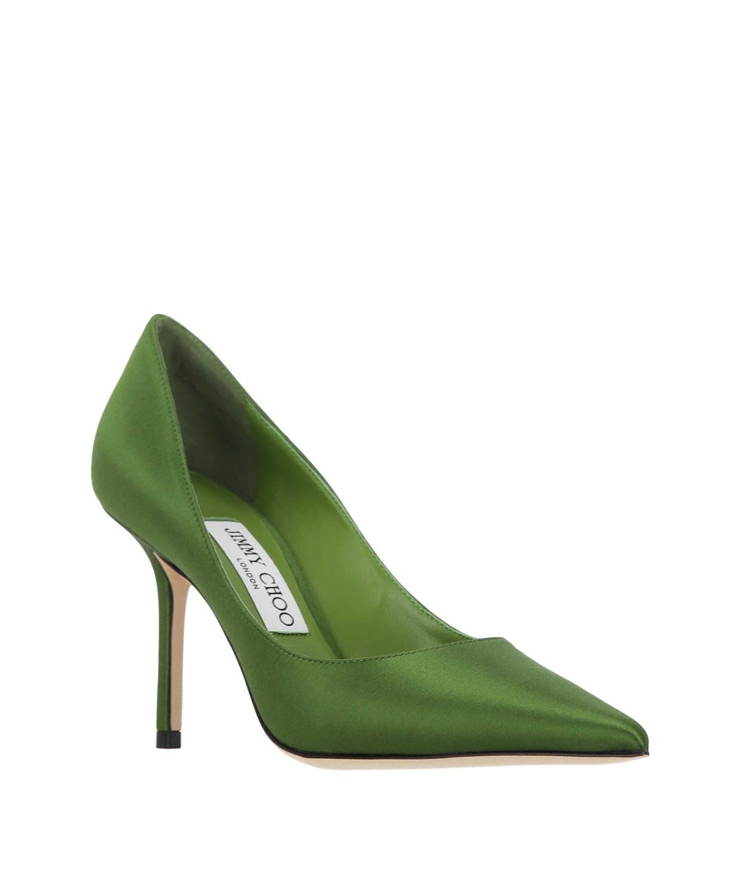 JIMMY CHOO Зеленые текстильные туфли, фото 2