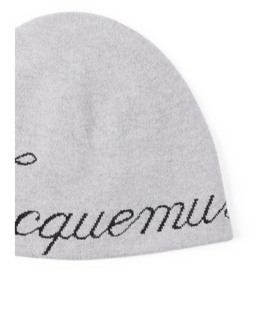 JACQUEMUS Серая кашемировая шапка, фото 2