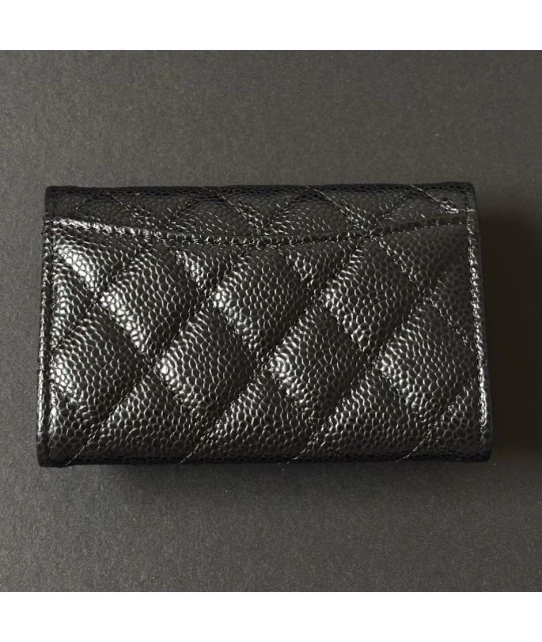 CHANEL Черный кожаный кошелек, фото 5
