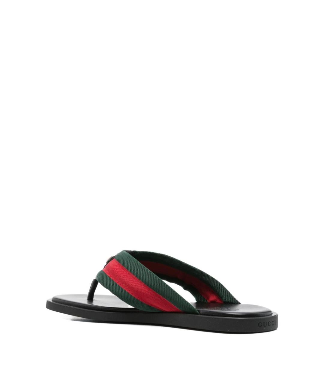 GUCCI Черные кожаные шлепанцы, фото 3