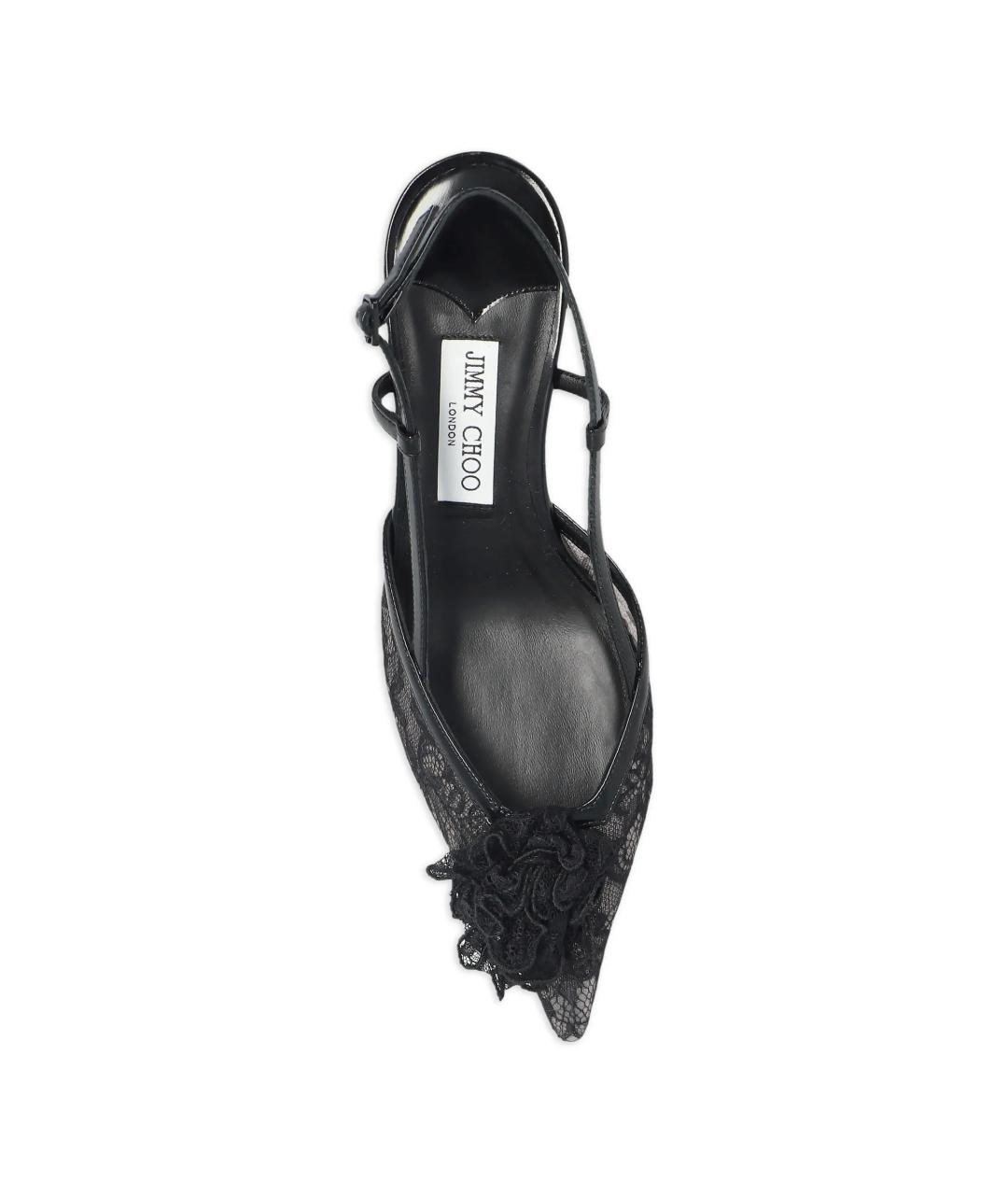 JIMMY CHOO Черные текстильные туфли, фото 4