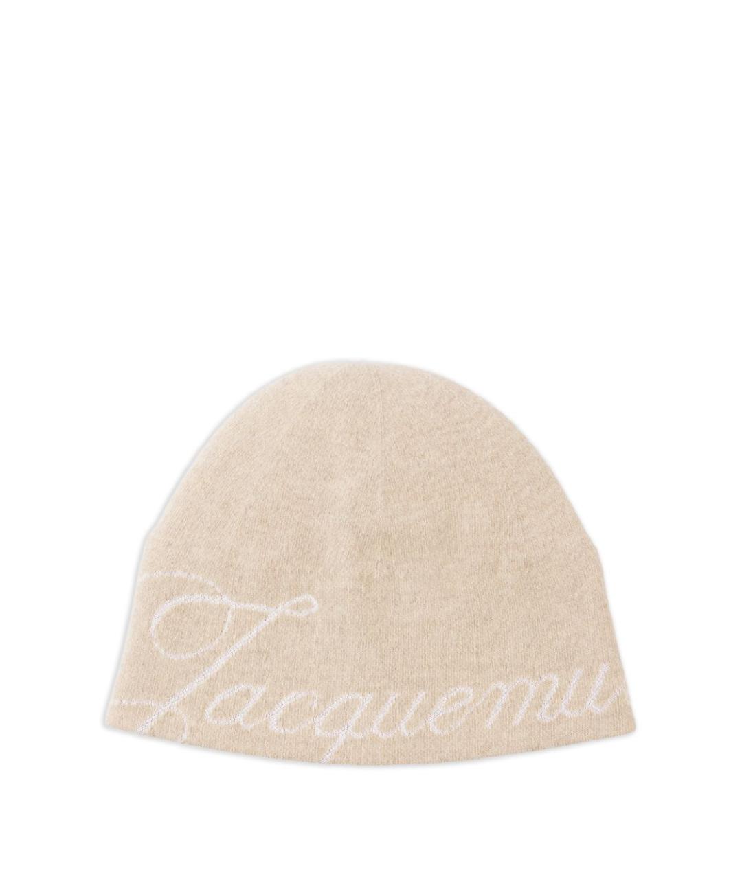 JACQUEMUS Бежевая кашемировая шапка, фото 1
