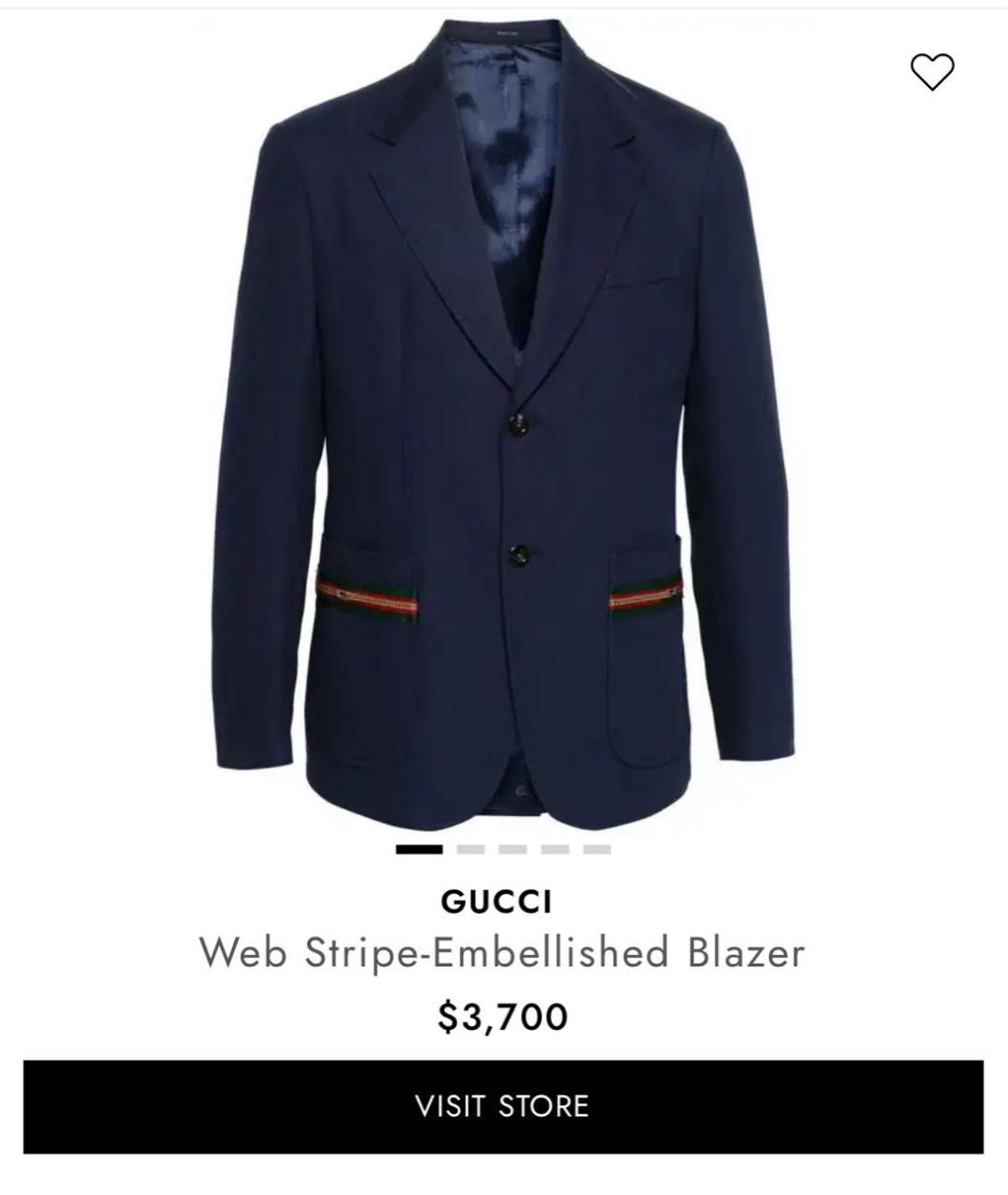 GUCCI Пиджак, фото 2