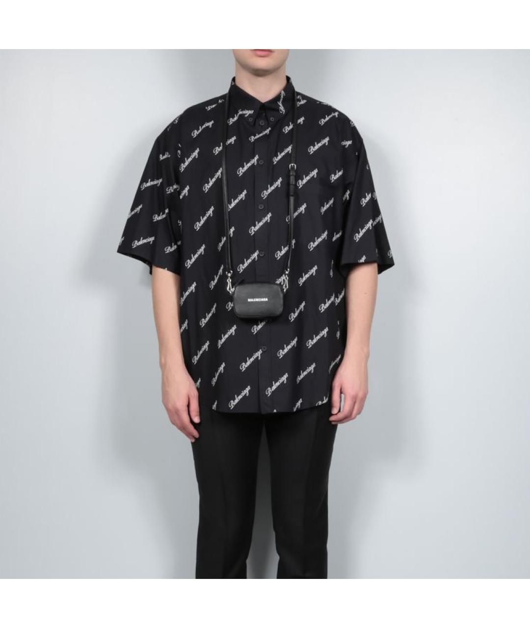 BALENCIAGA Черная кожаная сумка на плечо, фото 4