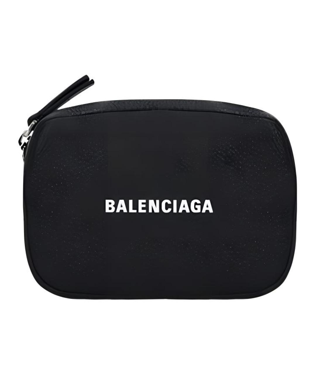 BALENCIAGA Черная кожаная сумка на плечо, фото 1
