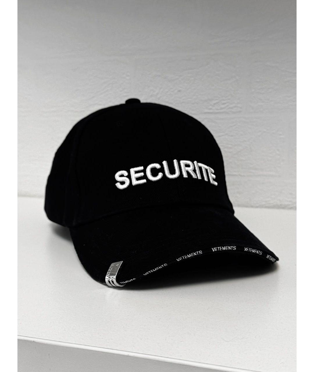 VETEMENTS Черная хлопковая кепка/бейсболка, фото 4