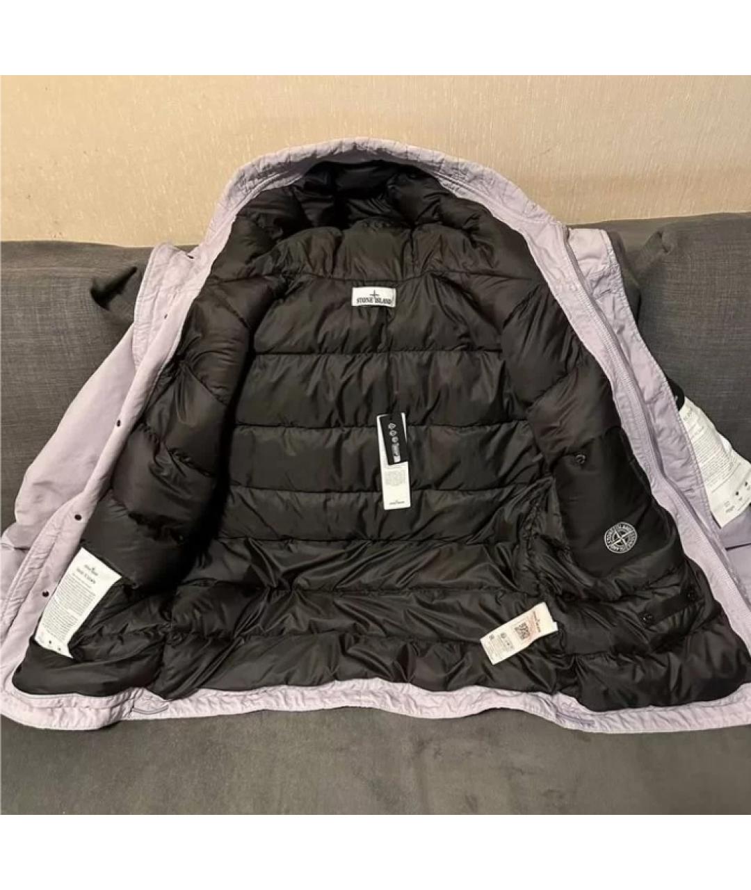 STONE ISLAND Фиолетовый пуховик, фото 3