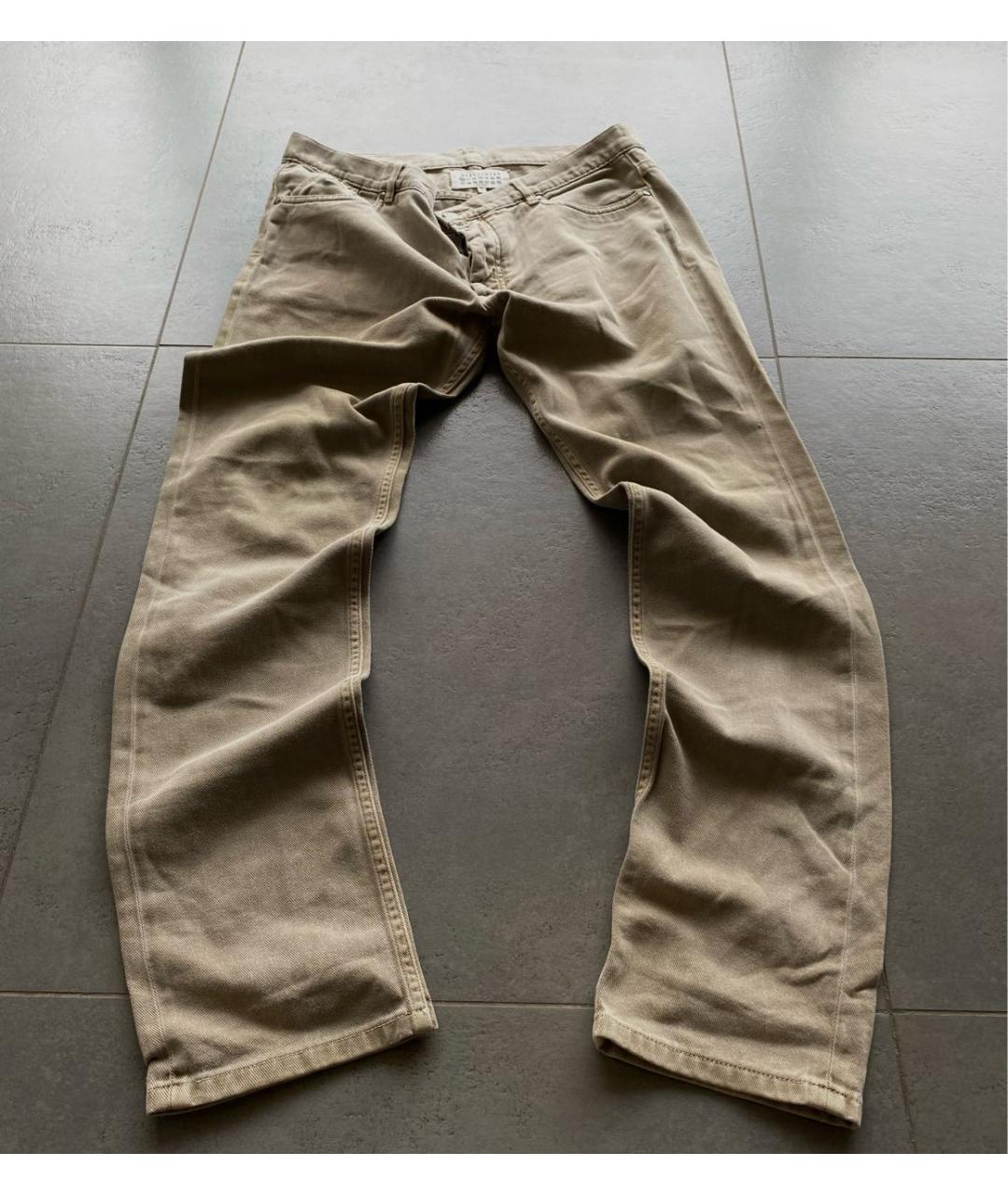 MAISON MARGIELA Бежевые джинсы скинни, фото 8