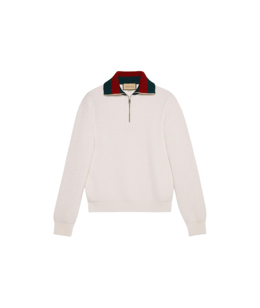 GUCCI Бежевый шерстяной джемпер / свитер, фото 3