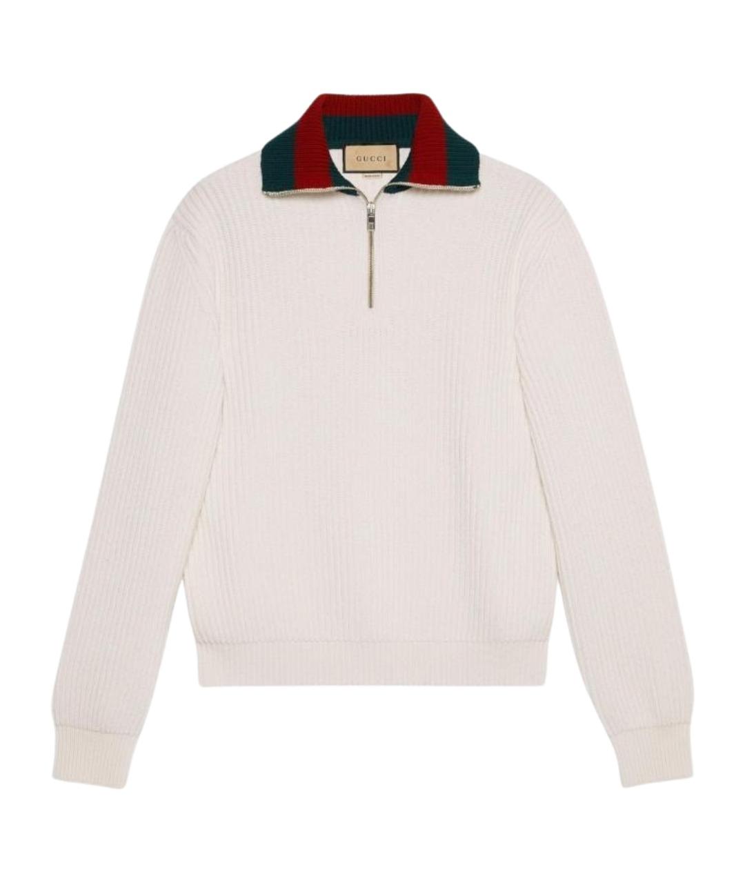 GUCCI Бежевый шерстяной джемпер / свитер, фото 1