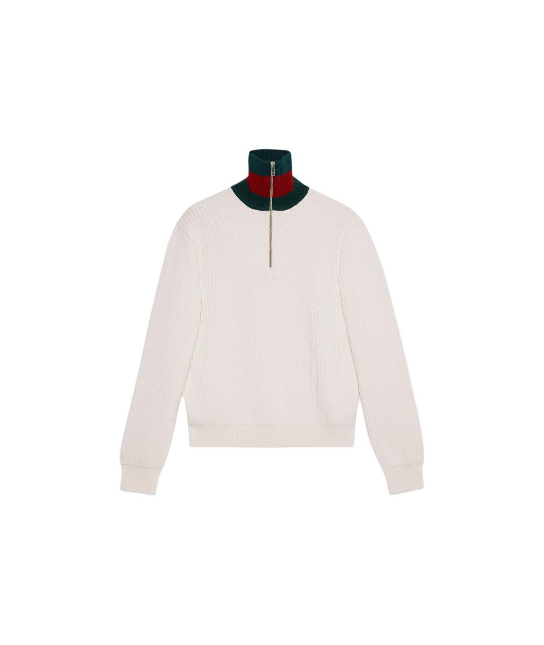GUCCI Бежевый шерстяной джемпер / свитер, фото 2