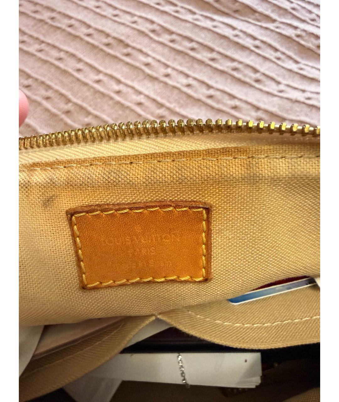 LOUIS VUITTON Белая сумка тоут из канвы, фото 7