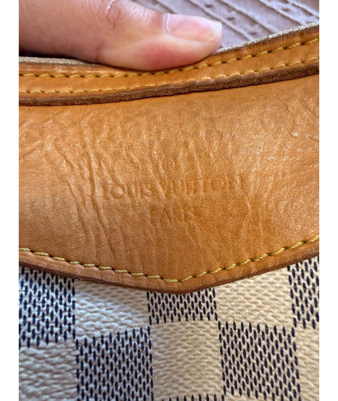 LOUIS VUITTON Белая сумка тоут из канвы, фото 8