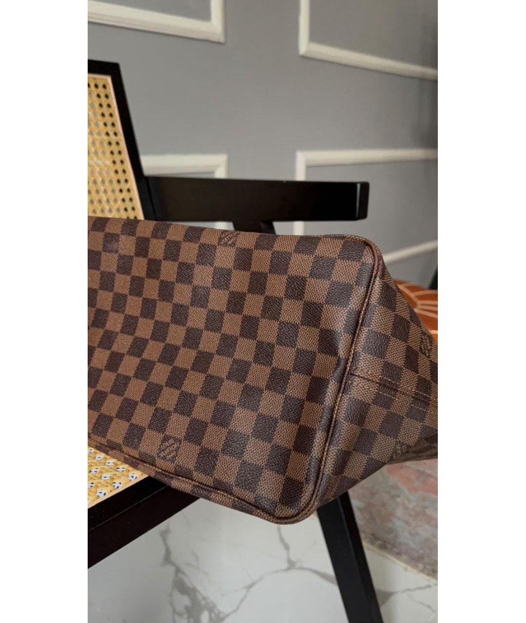 LOUIS VUITTON Коричневая сумка тоут из канвы, фото 2