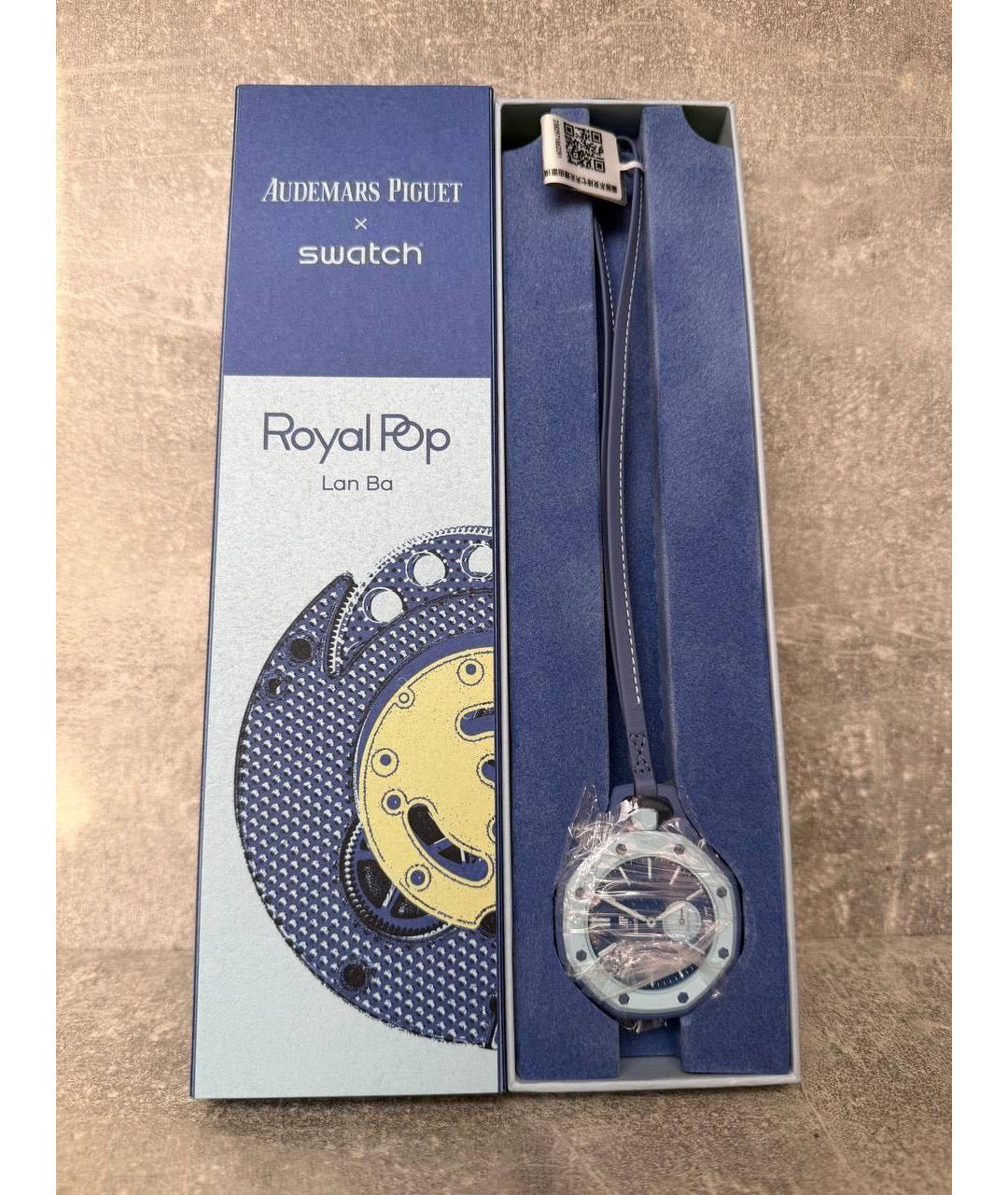 Swatch Голубые керамические часы, фото 2