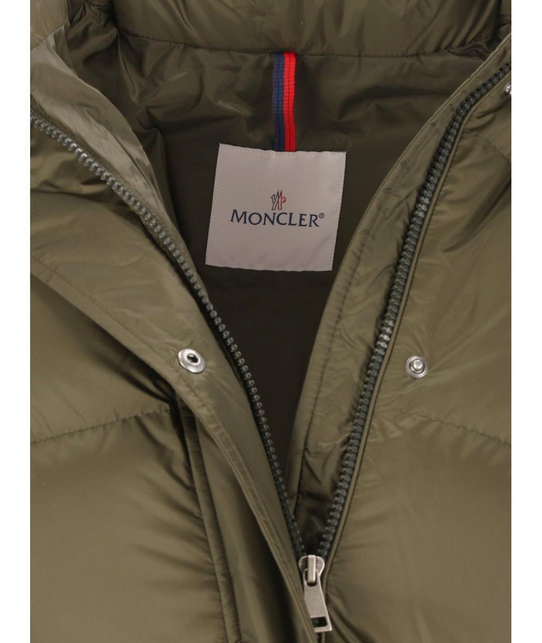 MONCLER Зеленая полиамидовая куртка, фото 5