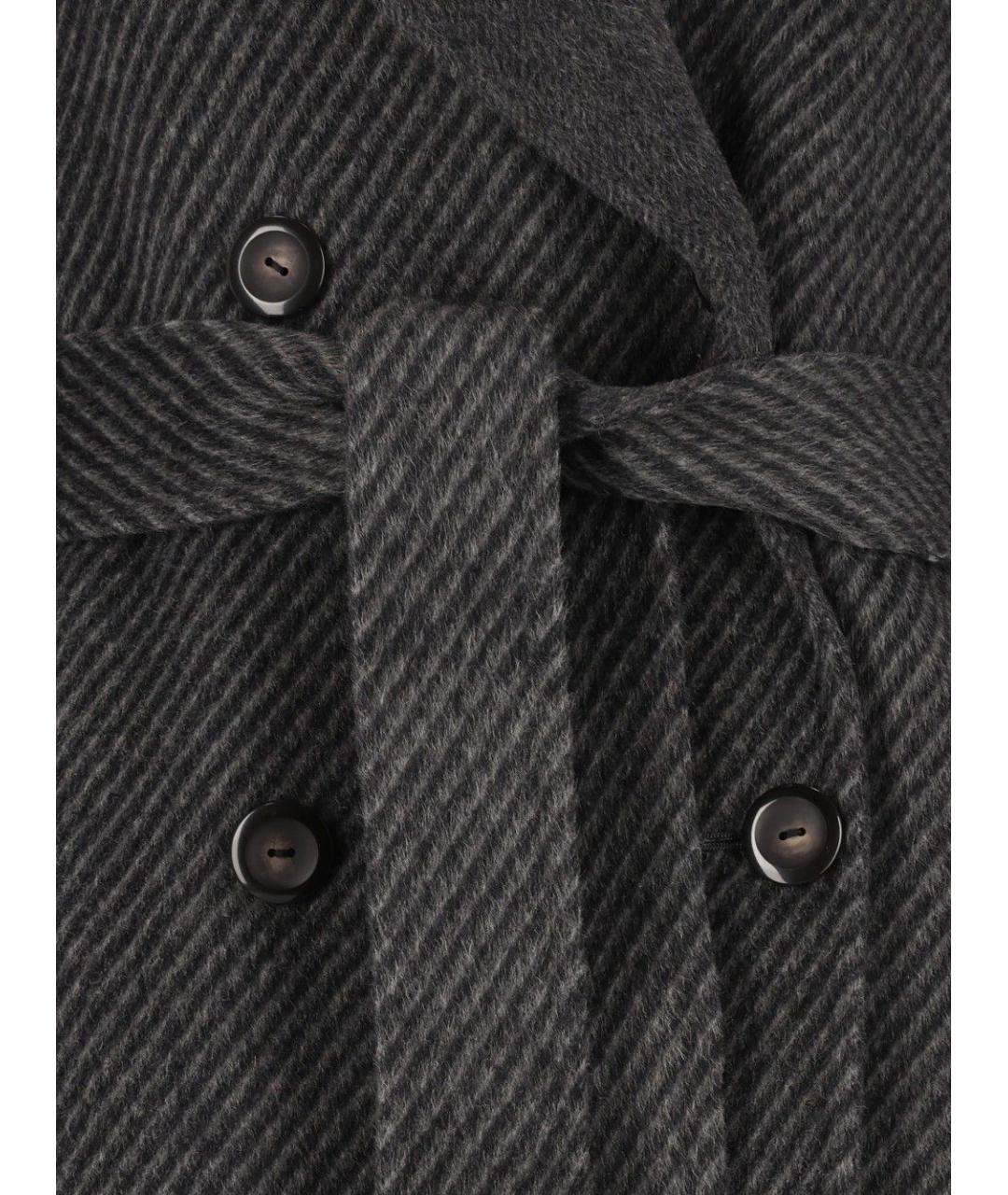 EMPORIO ARMANI Серое полиэстеровое пальто, фото 4