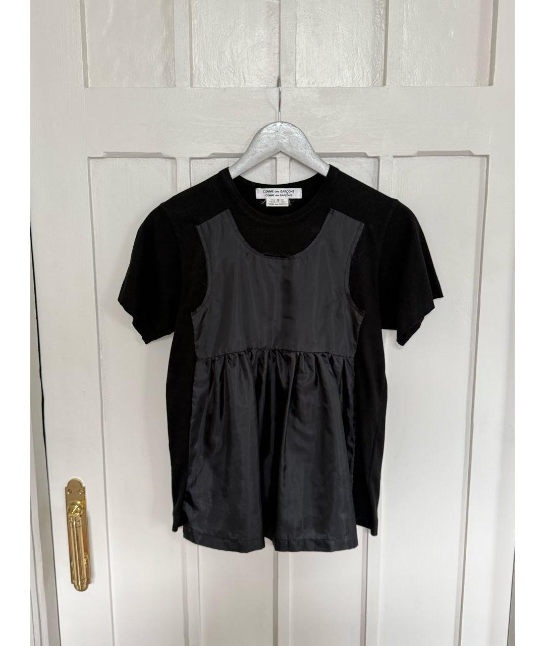 COMME DES GARÇONS Черная хлопковая футболка, фото 6