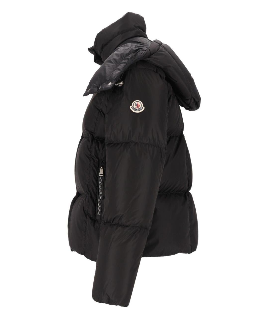 MONCLER Черный полиамидовый пуховик, фото 3