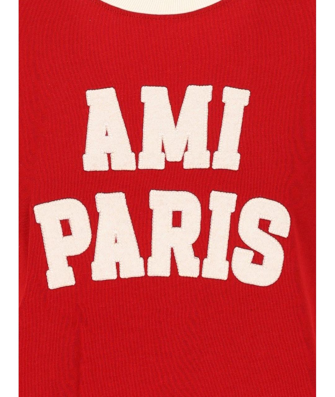 Ami Paris Красная хлопковая футболка, фото 3