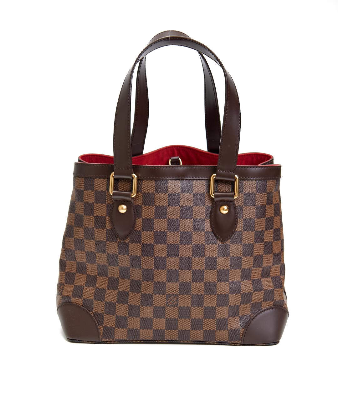 LOUIS VUITTON Коричневая сумка с короткими ручками из канвы, фото 3