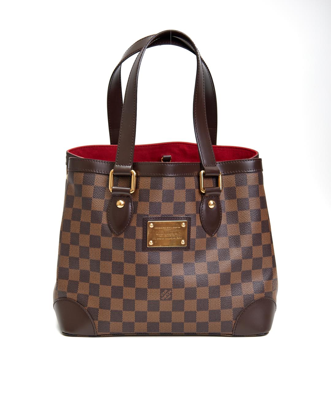 LOUIS VUITTON Коричневая сумка с короткими ручками из канвы, фото 4