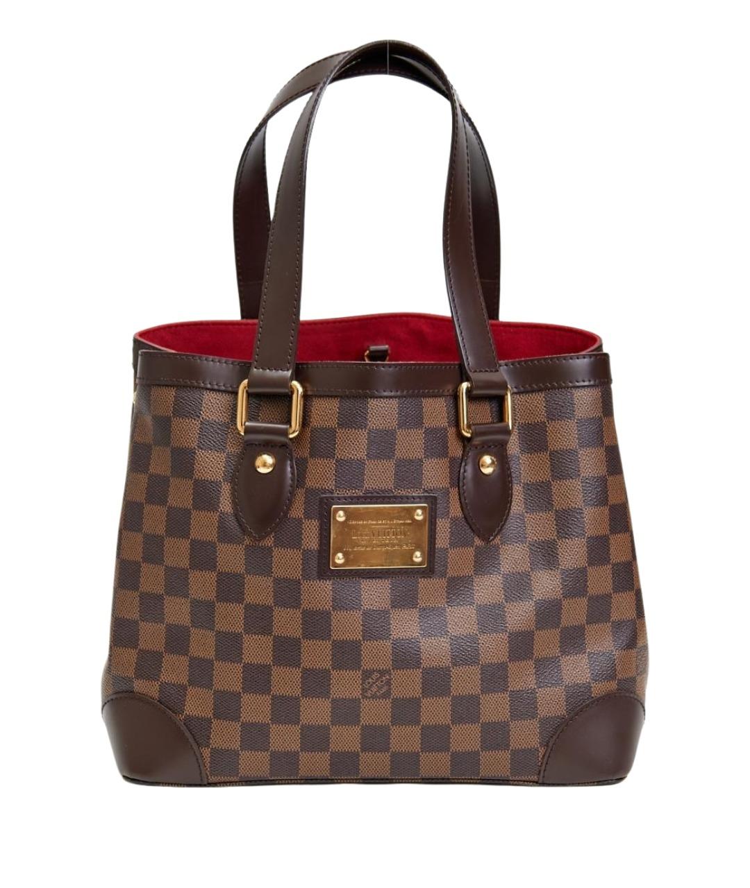 LOUIS VUITTON Коричневая сумка с короткими ручками из канвы, фото 1