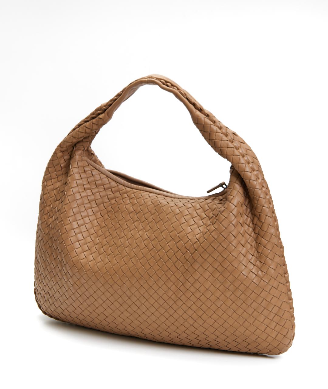 BOTTEGA VENETA Бежевая кожаная сумка с короткими ручками, фото 2