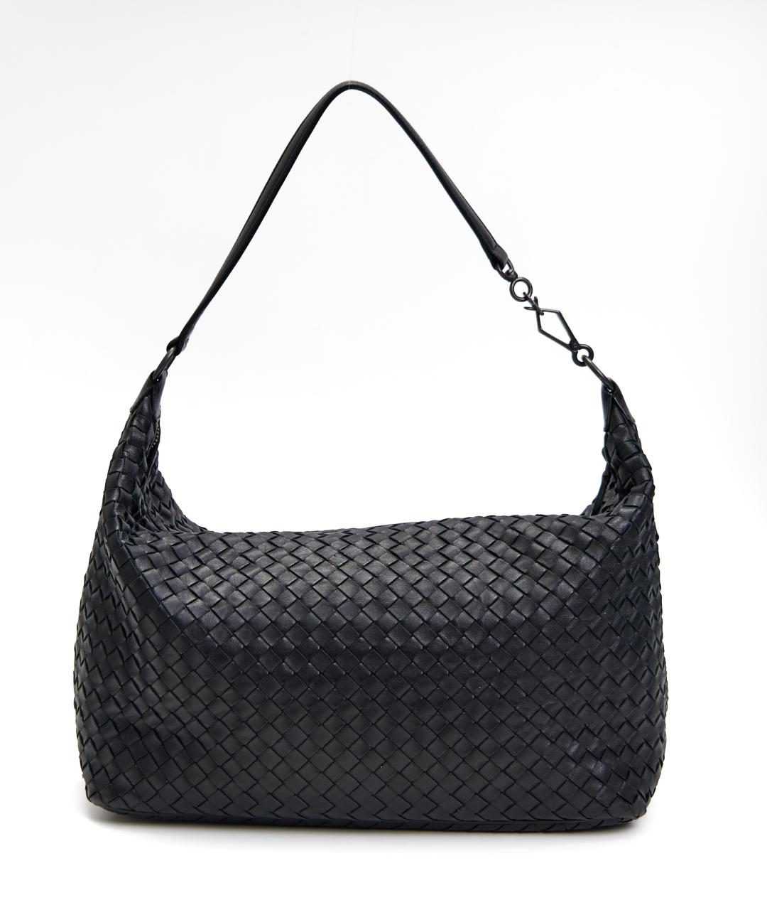 BOTTEGA VENETA Черная кожаная сумка с короткими ручками, фото 3